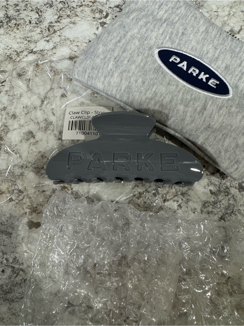 PARKE Women’s Stone Gray Hair Claw Clip - Strong Grip